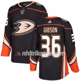 Anaheim Ducks Trikot John Gibson 36 Adidas 2017-2018 Schwarz Authentic - Herren